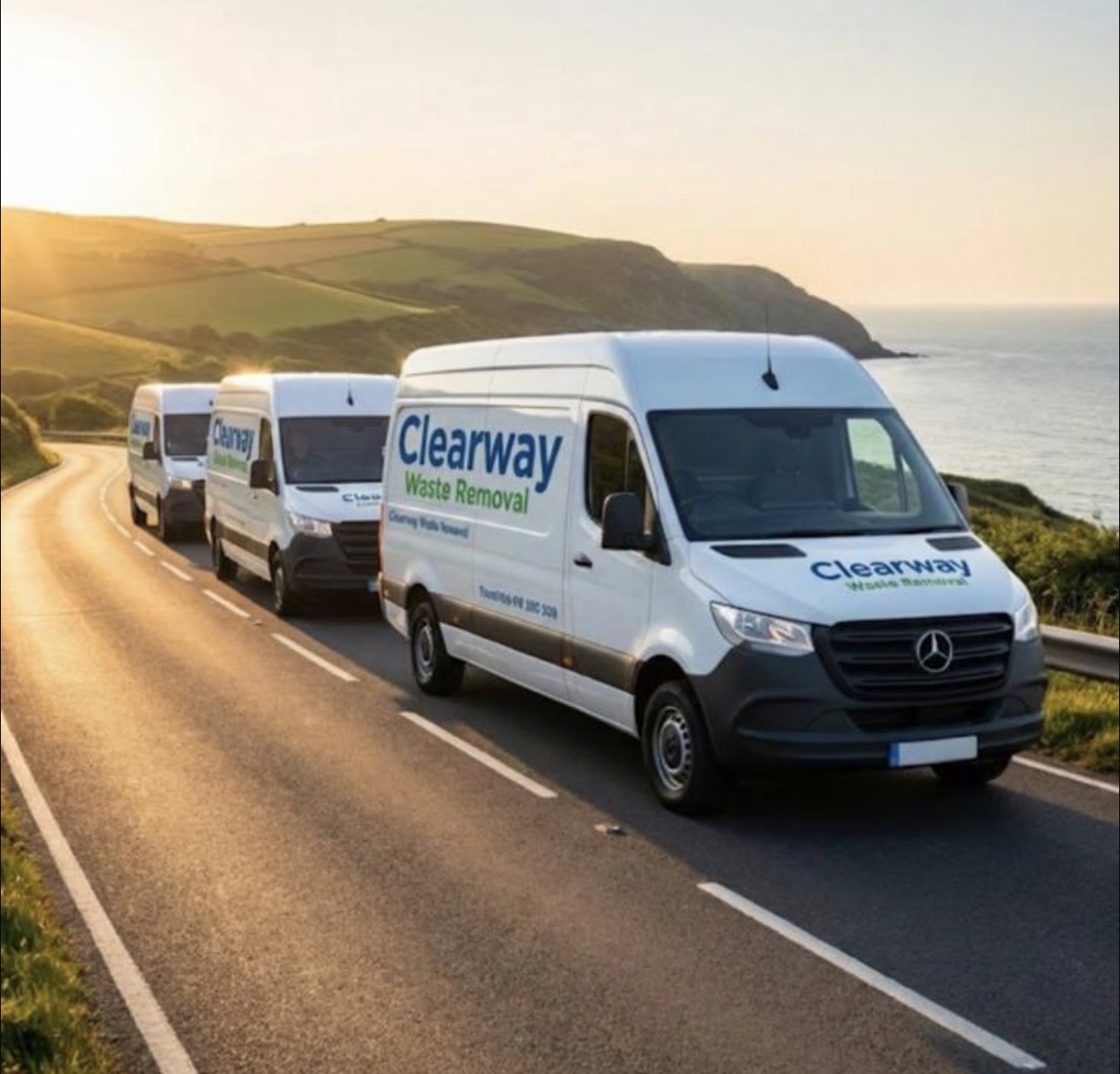Clearway Waste Removal fleet on the road